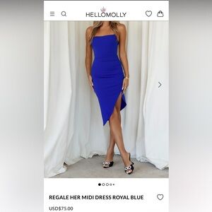 Hello Molly Midi Dress Blue XS